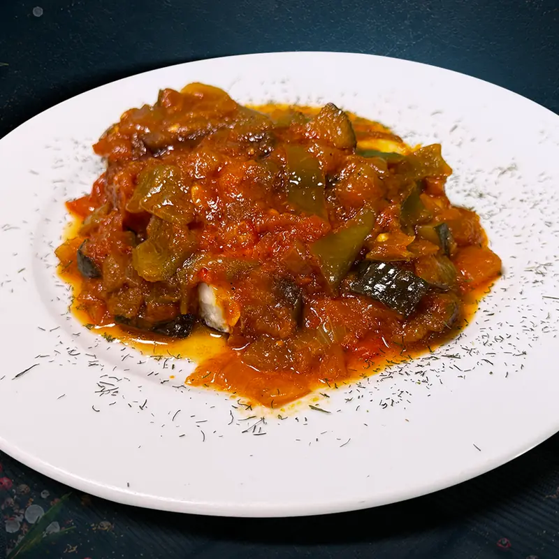 Bacalao con pisto